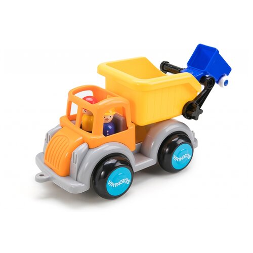 Мусоровоз Viking Toys Jumbo Fun (781256), желтый/серый пожарный автомобиль viking toys super jumbo 1511 красный желтый