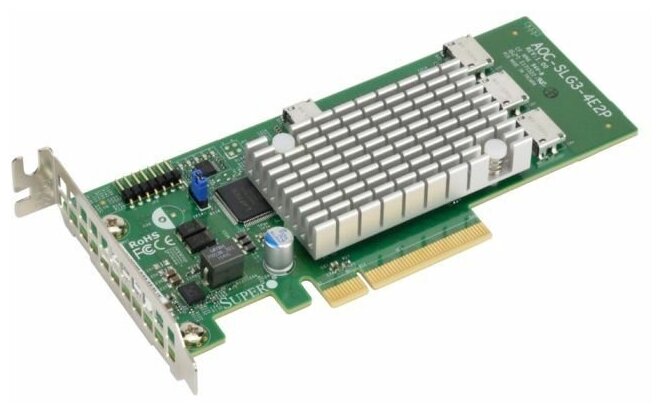 Адаптер SuperMicro NVMe Supermicro PCIe 4P Switch AOC-SLG3-4E2P