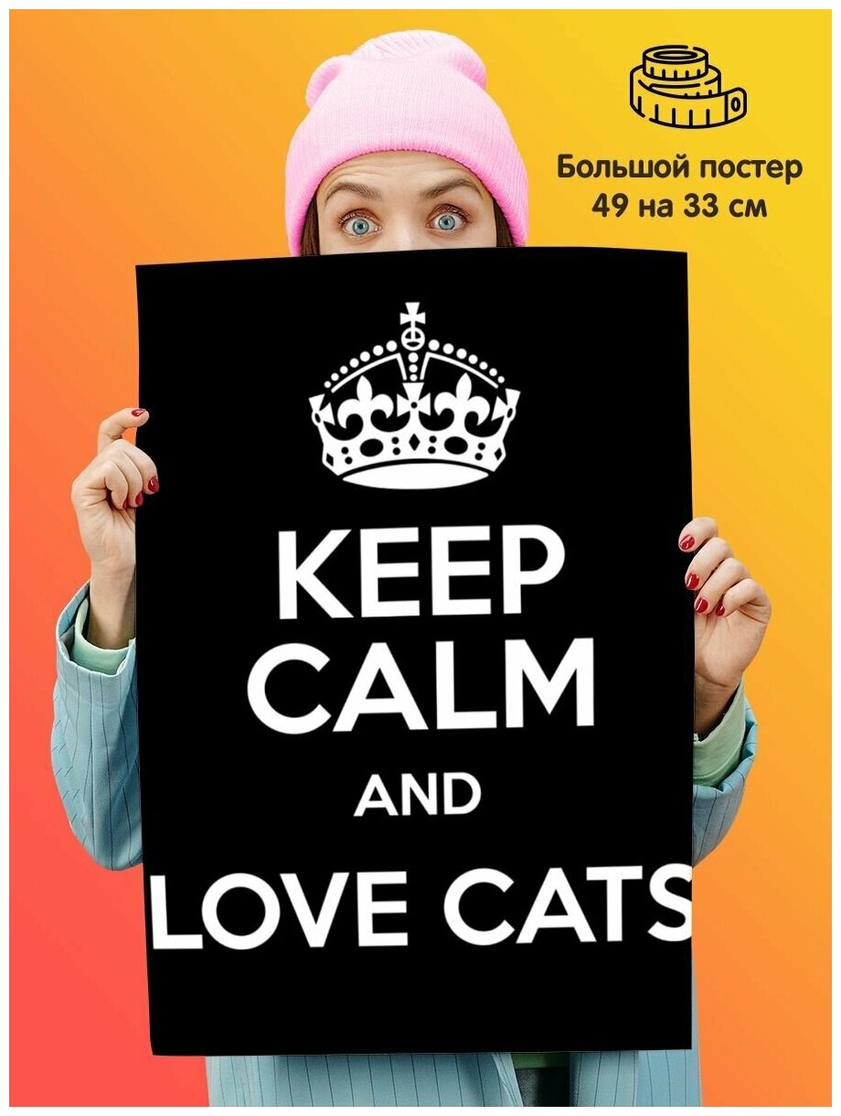 Постер Cat Кот Keep Calm