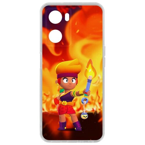 Чехол-накладка Krutoff Clear Case Brawl Stars-Амбер для Oppo A57s чехол накладка krutoff clear case brawl stars амбер для oppo a18