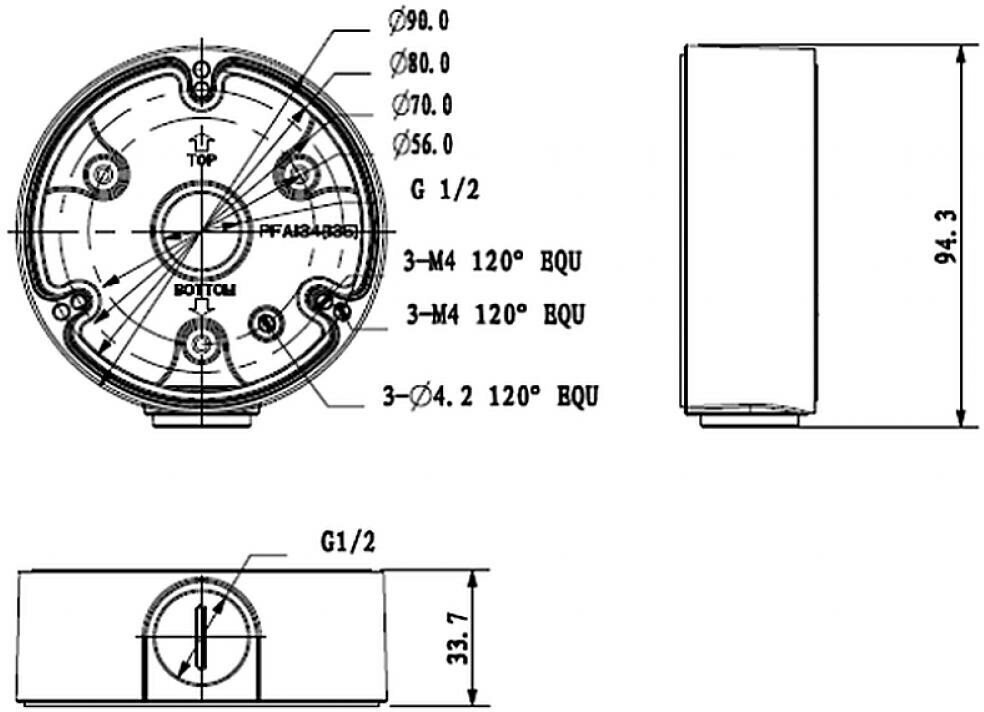 Коробка монтажная Dahua DH-PFA135