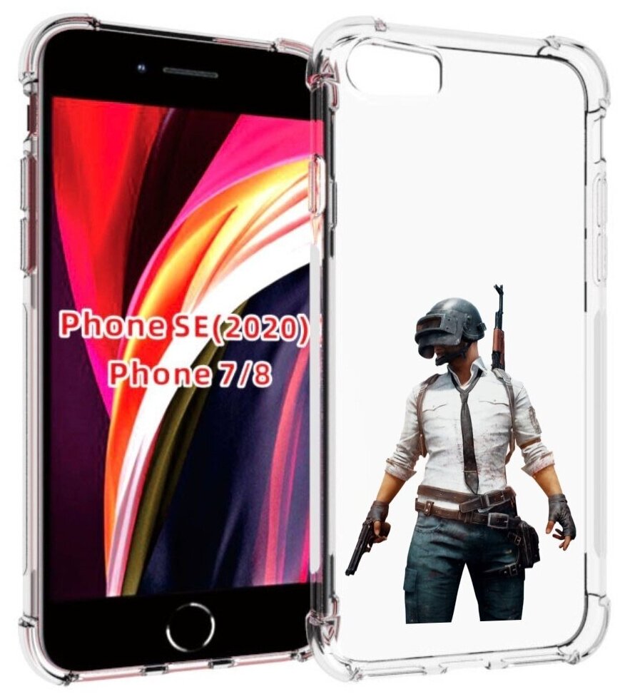 Чехол MyPads PUBG-2 для iPhone 7 4.7 / iPhone 8 / iPhone SE 2 (2020) / Apple iPhone SE3 2022 задняя-панель-накладка-бампер