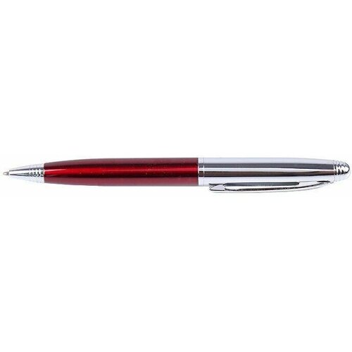 Ручка шариковая подарочная 1,0 мм синяя, поворотный механизм Darvish, корпус красный хромированный