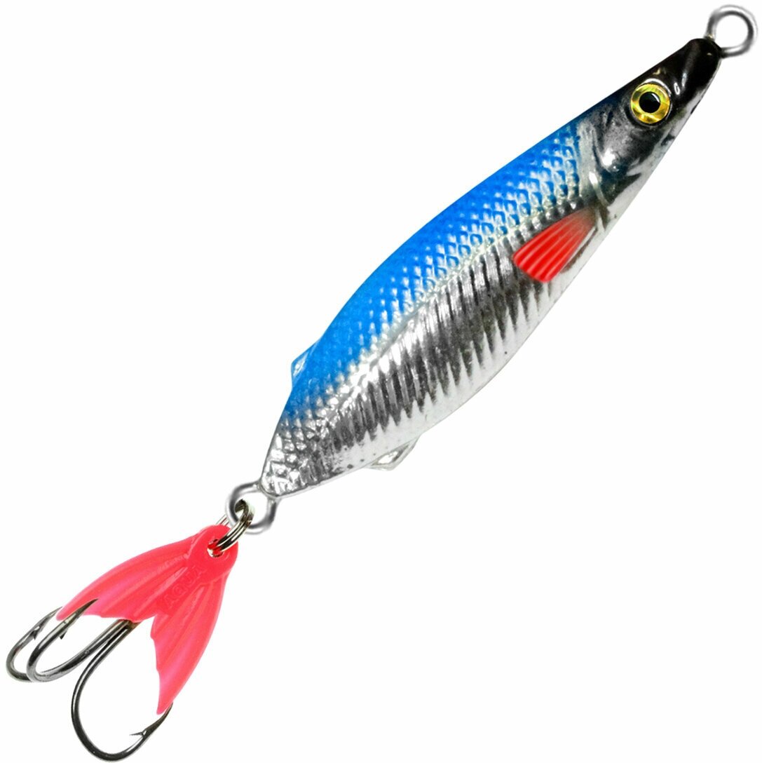 Блесна для рыбалки AQUA нерка 400g цвет 06 (серебро синий и черный металлик) 2 штуки в комплекте