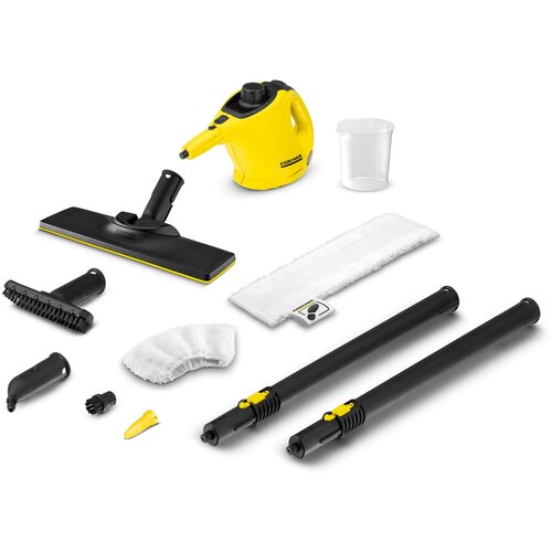 сопло точечное karcher 4 130 021 для пароочистителя 1 черный Пароочиститель KARCHER SC 1 EasyFix + насадки Blow, желтый/черный