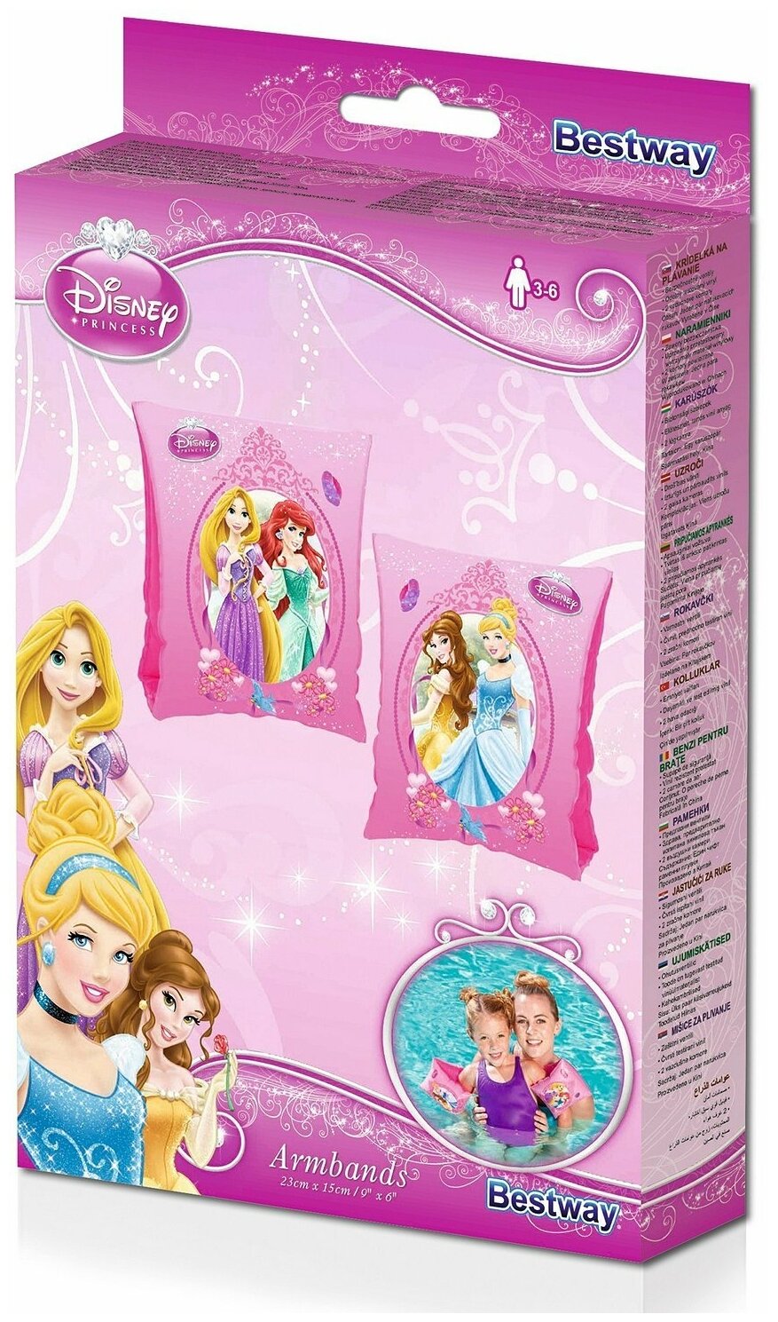 Bestway Надувные нарукавники Disney Princess, 3-6 лет, 23х15 см. - фото №16