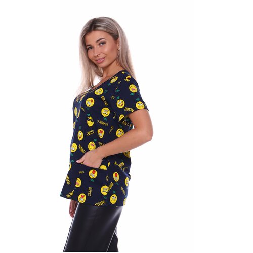 фото Домашняя футболка женская больших размеров удлиненная папа швей