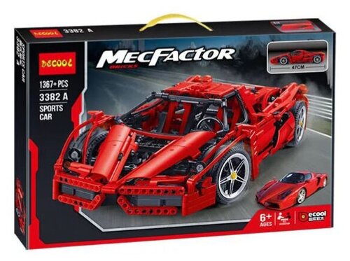 Конструктор Jisi bricks (Decool) MecFactor 3382A Гоночный автомобиль, 1367 дет.