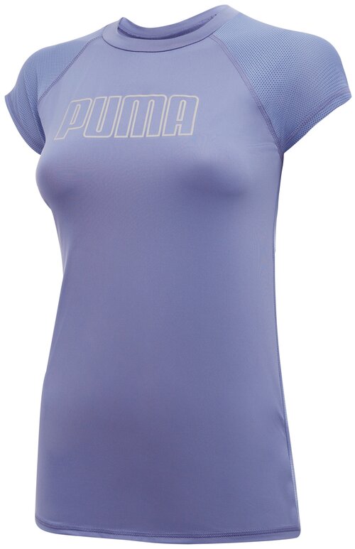 Футболка PUMA, силуэт полуприлегающий, размер S, фиолетовый