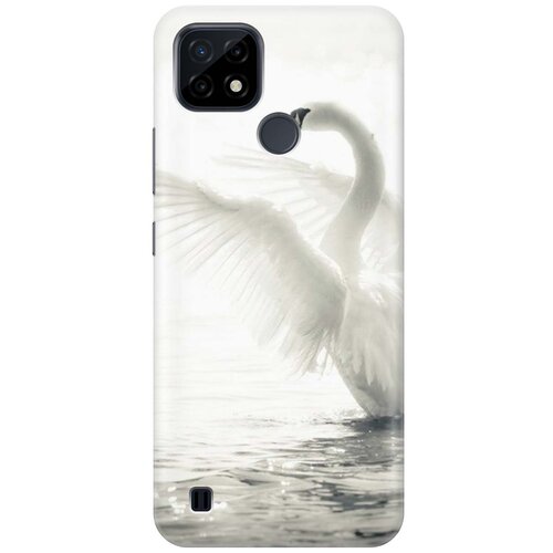 фото Cиликоновый чехол на realme c21 / рилми с21 с принтом "лебедь" gosso