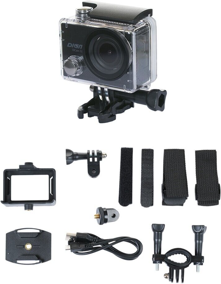 Экшн-камера Digma DiCam 320 черный (DC320) - фото №3