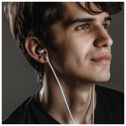 Наушники LuazON VBT 110 Молния вакуумные микрофон белые 375₽