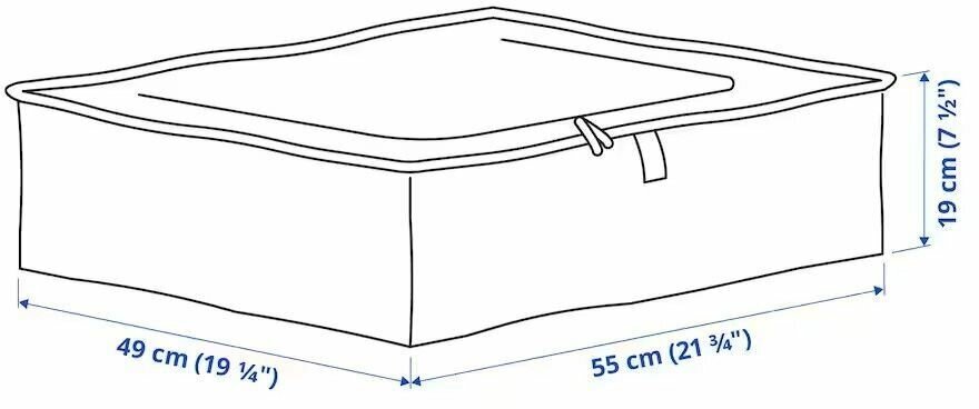 Сумка Органайзер для хранения одежды IKEA, 55х49х19 см кофр