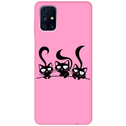 фото Re:pa чехол - накладка soft sense для samsung galaxy m31s с 3d принтом "three scratches" розовый