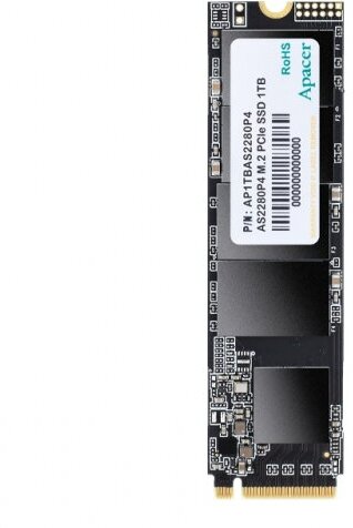 SSD диск Apacer AS2280P4, 512Гб, M.2 2280, PCIe 3.0 x4 (AP512GAS2280P4-1)