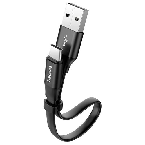 Кабель Baseus Portable USB - USB Type-C (CATMBJ) только для зарядки, 0.23 м, 1 шт., черный