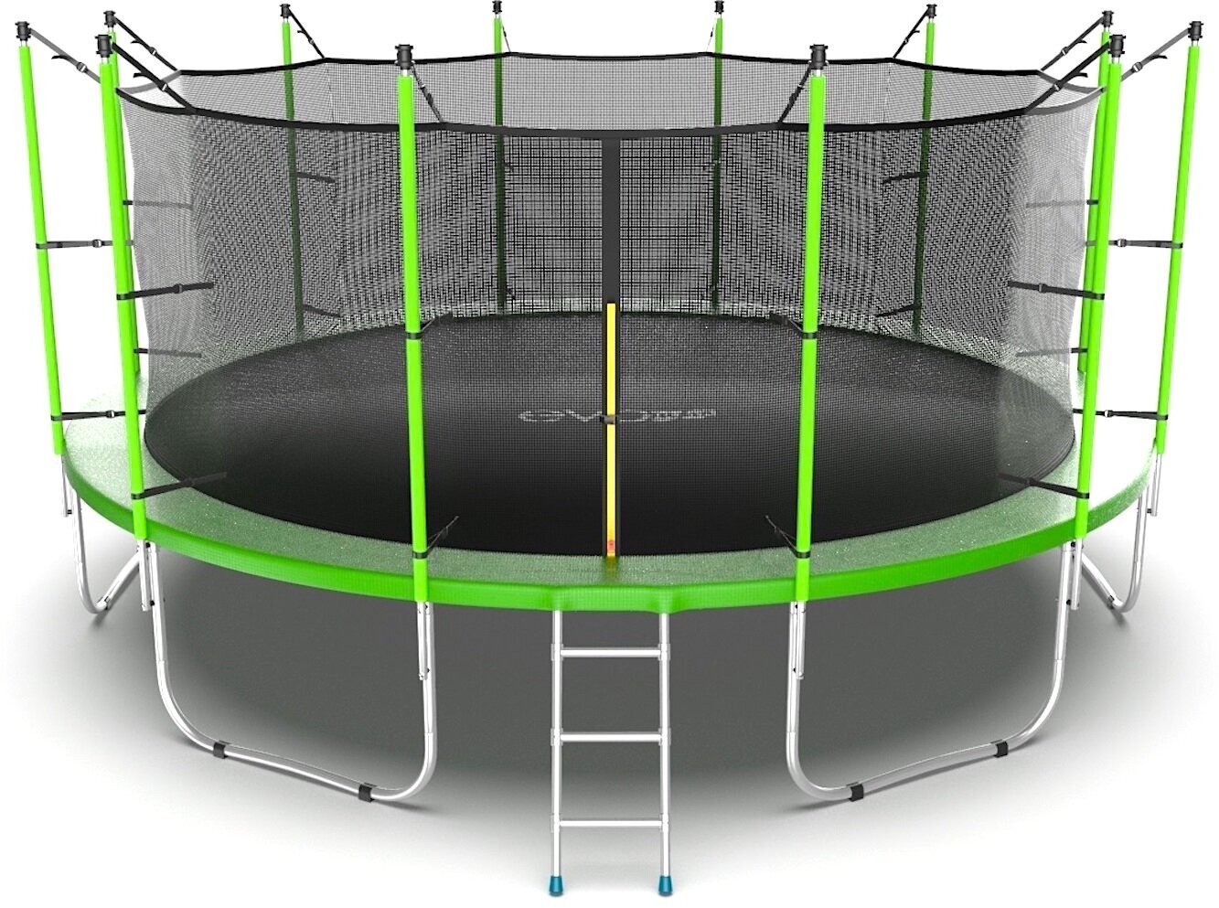 Батут с внутренней сеткой и лестницей, EVO JUMP Internal 16ft (Green)