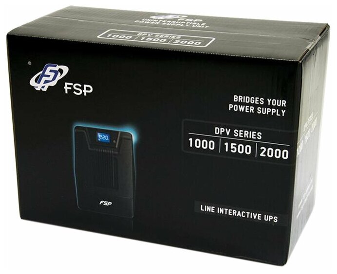 FSP ИБП FSP DPV1000 PPF6001000 Line interactive, 1000VA/600W,USB, 4*IEC
