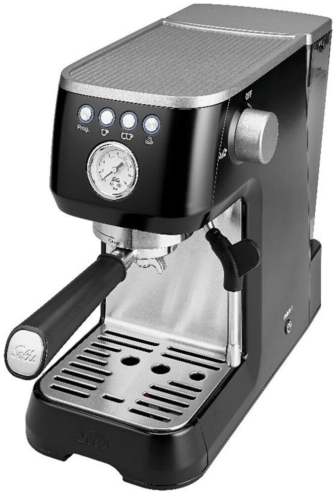 Кофеварка рожкового типа. Цвет черный SOLIS Barista Perfetta Plus (Typ 1170) - фотография № 6