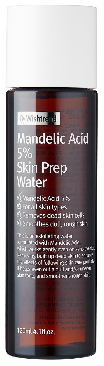 By Wishtrend Вода косметическая с миндальной кислотой Mandelic Acid 5% Skin Prep, 120 мл