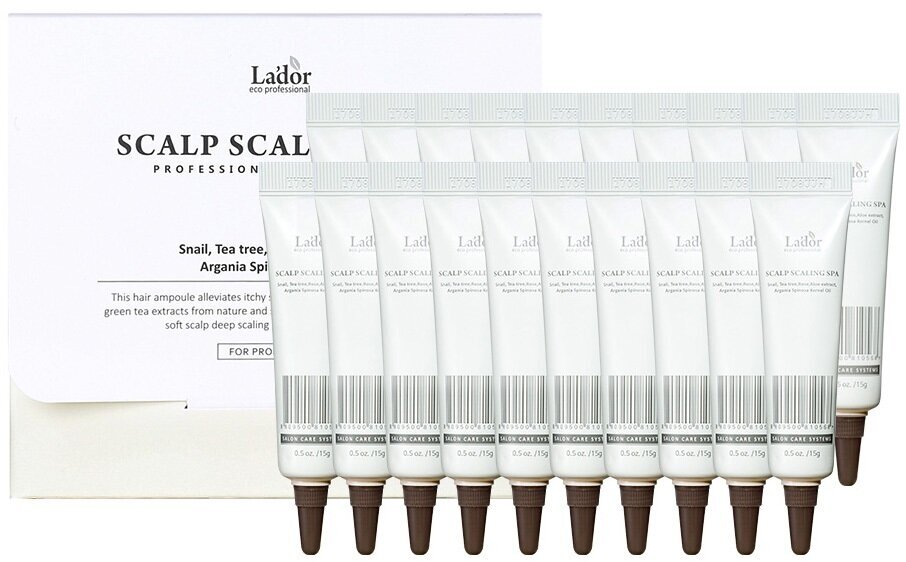 Сыворотка-пилинг LA'DOR для кожи головы Scalp Scaling Spa, 20 штук х 15 г