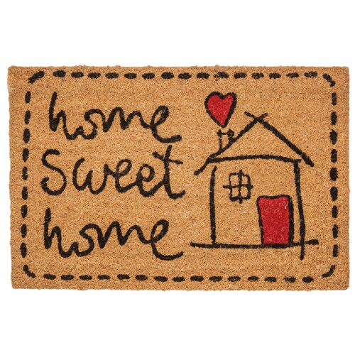 Коврик придверный кокосовый PERFECTO LINEA 40х60 см Sweet Home (22-118732)