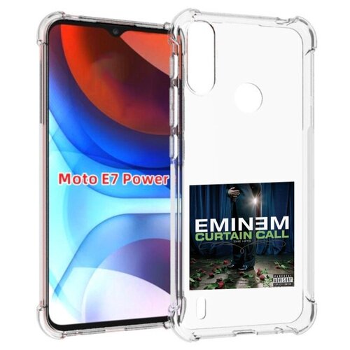 Чехол MyPads Eminem CURTAIN CALL, THE HITS для Motorola Moto E7 Power задняя-панель-накладка-бампер чехол mypads eminem curtain call the hits для umidigi power 7 задняя панель накладка бампер