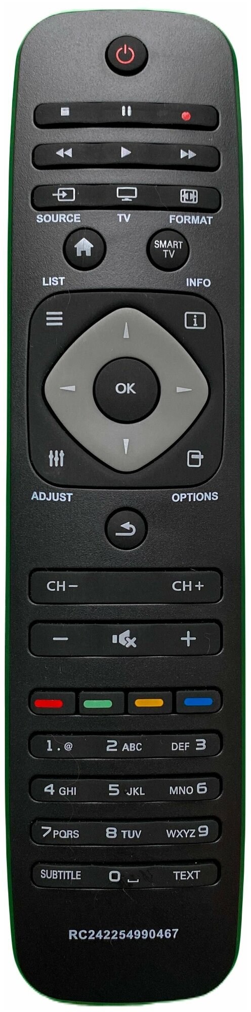Пульт 2422 549 90467 для телевизора PHILIPS, черный, качественный пластик