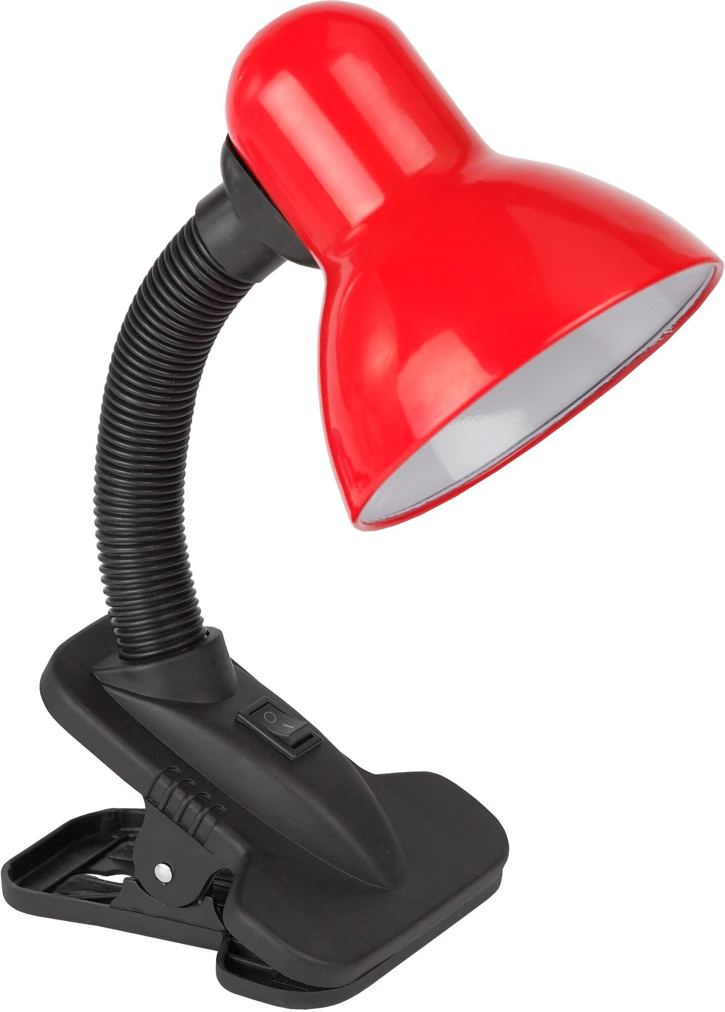 Настольная лампа для рабочего стола ЭРА N-102 Е27 40 Вт на прищепке красная