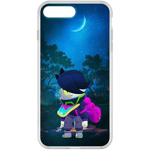 Чехол-накладка Krutoff Clear Case Brawl Stars-Орочи Эдгар для iPhone 7 Plus чехол накладка krutoff clear case brawl stars орочи эдгар для infinix smart 8 plus