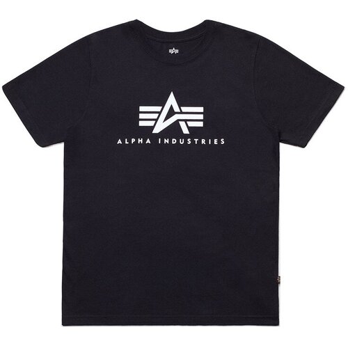 Футболка Alpha Industries Basic Logo Black (чёрный) - XS(44)