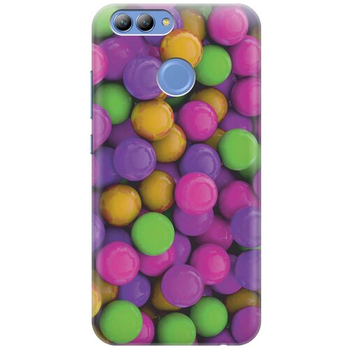 фото Cиликоновый чехол на huawei nova 2 / хуавей нова 2 с принтом "разноцветные драже" gosso