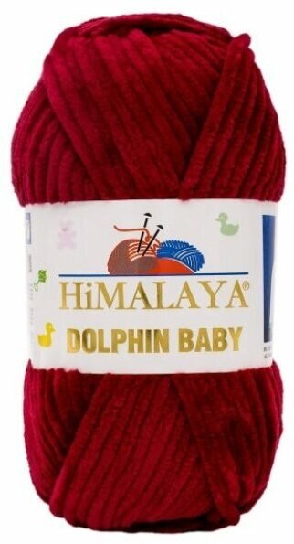 Пряжа Himalaya Dolphin baby вишневый (80322), 100%полиэстер, 120м, 100г, 1шт