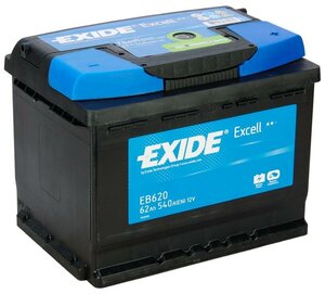 Аккумулятор Exide Excell EB620 12V 62Ah 540A R+ — купить в  интернет-магазине по низкой цене на Яндекс Маркете