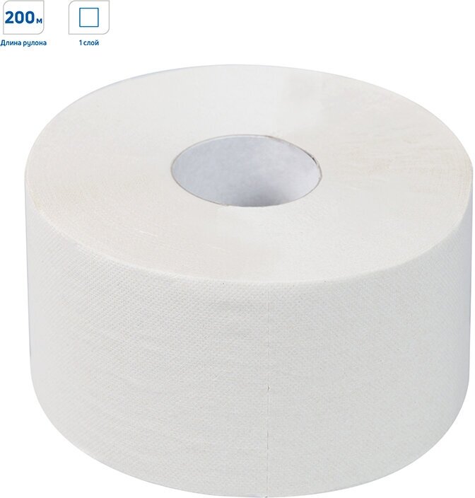 Бумага туалетная OfficeClean Professional(T2), 1-слойная, 200м/рул, цвет натуральный, 12 шт. в упаковке