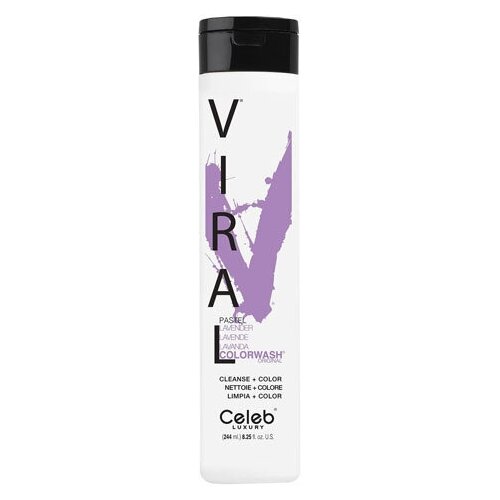 шампунь для волос celeb luxury viral rose gold colorwash 244 мл Celeb Luxury Viral Colorwash: Красящий шампунь для яркости цвета волос (Viral Shampoo), PASTEL lavender-пастельная лаванда / 244 мл