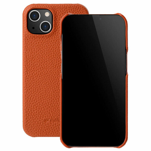 Кожаный чехол накладка Melkco Snap Cover для Apple iPhone 13 mini (5.4), оранжевый