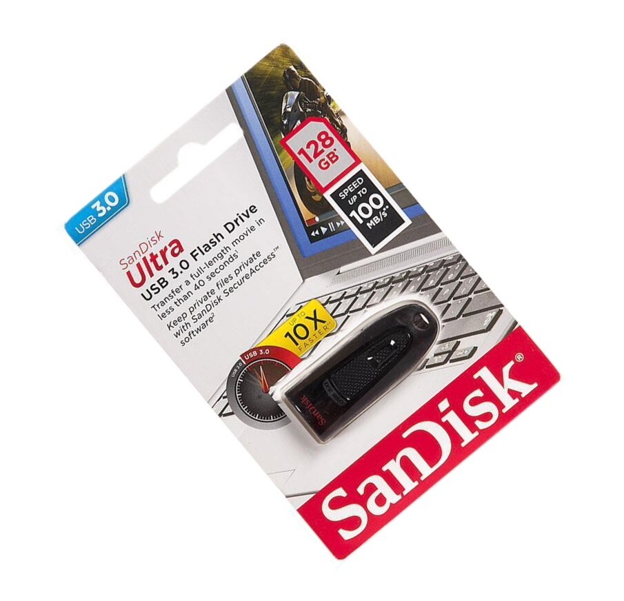 USB флешка SANDISK 128Gb Ultra USB 3.0 (100/30 Mb/s) - фотография № 18