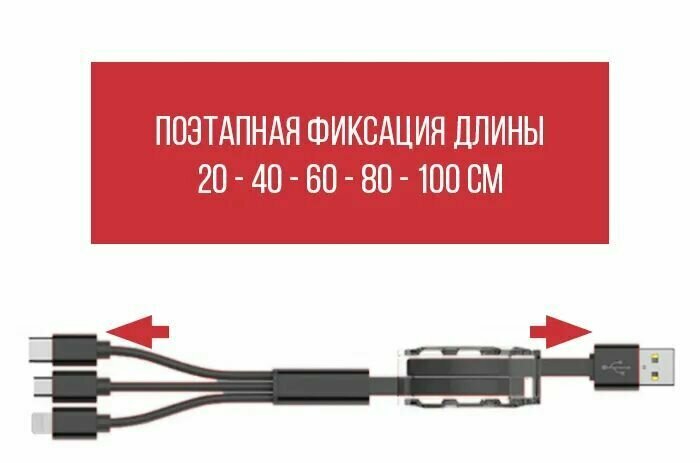 Кабель USB - Type-C 1м, черный нейлоновый (ACH-C-25) - фотография № 7