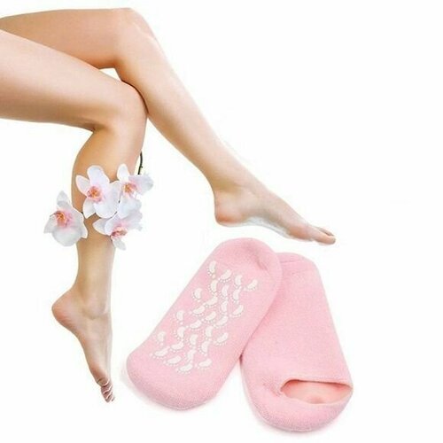 Косметические носки для педикюра силиконовые spa носочки гелевые для ног увлажняющи