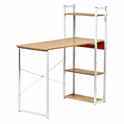 Стол письменный с полками BRADEXHOME Frame Светлое деревоБелый 10188₽