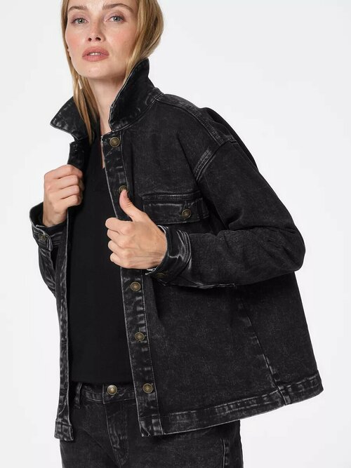 Джинсовая куртка  KRAPIVA, размер 2XL, черный