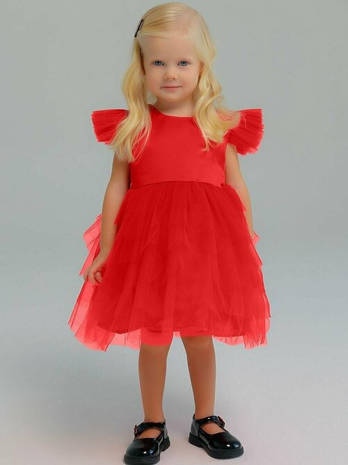 Платье-пачка Дашенька, нарядное, однотонное, размер 110, красный