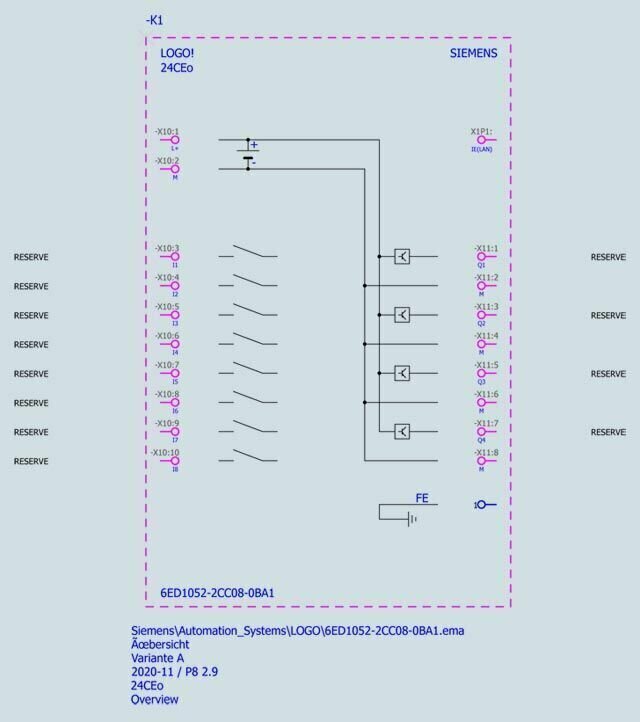 LOGO! 24CEO Логический модуль микроконтроллер без дисплея SIEMENS 6ED1052-2CC08-0BA0