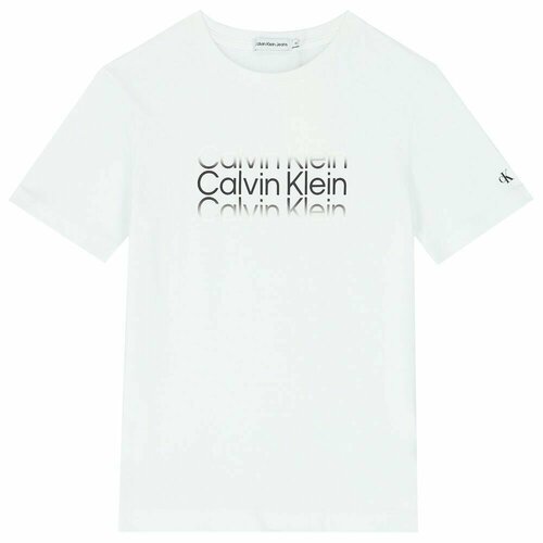 Футболка CALVIN KLEIN, хлопок, размер 6-8 лет, белый