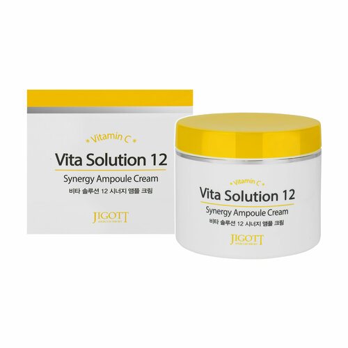 JIGOTT VITA SOLUTION 12 SYNERGY AMPOULE CREAM Ампульный крем для лица 100мл уход за лицом jigott ампульный крем для лица synergy