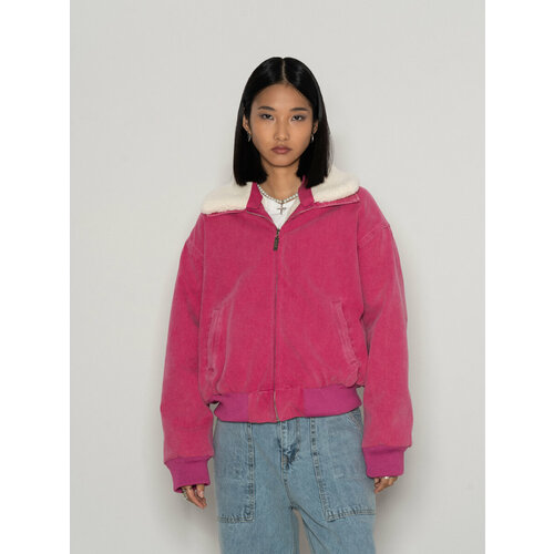 фото  куртка feelz, демисезон/зима, силуэт полуприлегающий, без капюшона, карманы, размер s, розовый