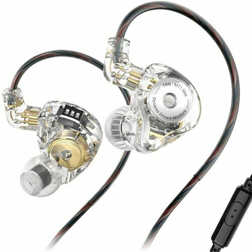 Наушники проводные TRN MT1 MAX с микрофоном белый цвет 2190₽