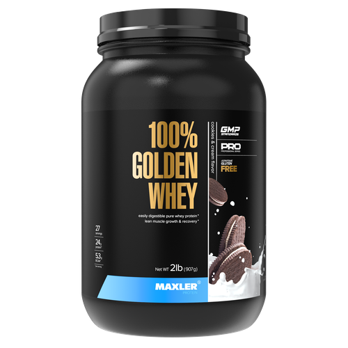 протеин maxler 100% golden whey new 907 гр капучино Протеин Maxler 100% Golden Whey New, 907 гр., печенье-крем