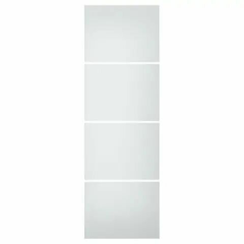 4 Панели для рамы раздвижной дверцы, белый под бумагу 75x236 см ikea svartisdal свартисдаль 804.832.78